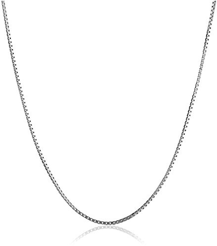 PRINS JEWELS Venezianerkette 14 Karat 585 Weißgold 0.75 mm | Feine Echtgold Italienische Venezianer Box kette Unisex