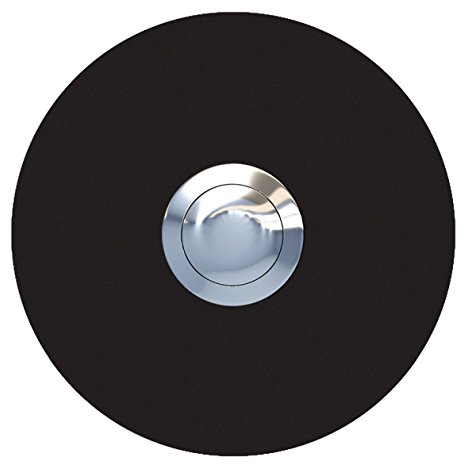 Klingeltaster, Design Klingel, Türklingel Edelstahl pulverbeschichtet Kreis schwarz - Bravios