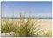 ARTLAND Wanddeko Leinwand Bilder Wandbild 100x70 cm trand Meer Dünen Küste Meerblick Sommer Sonne Himmel Gräser S9OJ