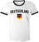 Klassisches Herren WM-Shirt Deutschland Flagge Retro Trikot-Look Fan-Shirt weiß-schwarz XXL