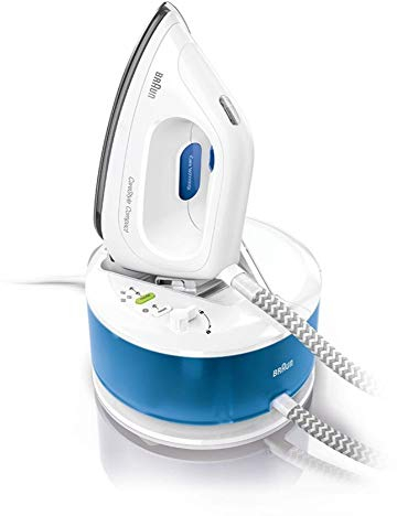 Braun IS2043BL CareStyle Compact Ferro da Stiro con Caldaia CON 4 ANNI DI ASSISTENZA, Piastra in Eloxal, Colpo Vapore 300 g/min, Serbatoio 1.3 Litri, 2200 W, Plastica, Bianco/Blu