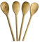 RiveraKitchen Holzlöffel | Kochlöffel Set 4 aus Kirschholz 30cm Länge | Küchenutensilien, Suppenlöffel und Kochlöffel aus Holz| perfektes Küchenaccessoire