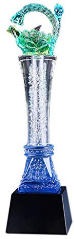 LH SHOP Art trophy, glass trophy, crystal trophy, creative trophy, custom trophy Competition prizes Best gift 8x29cm (Color : #3)