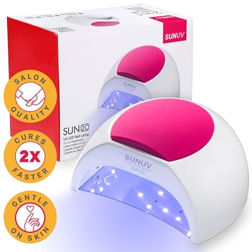 SUNUV SUN2C Nageltrockner UV LED Nagellampe für Gelnägel, 10, 30, 60, 90s Timer, Automatischer Infrarotsensor, Geeignet für Maniküre und Pediküre, Geschenk für Frauen