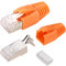 Greluma 12 Pcs CAT7 Conectores RJ45 Blindados de Metal Enchufe Modular-CAT7 FTP 8P8C Red RJ45 Cable Crimp Conector Ethernet (Orificio de Cable de 1,45 mm) con Botas de Alivio de tensión CAT7 CAT6A