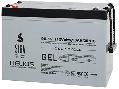 SIGA Gel Solarbatterie 12V 90Ah Akku Batterie Boot Wohnmobil Versorgung