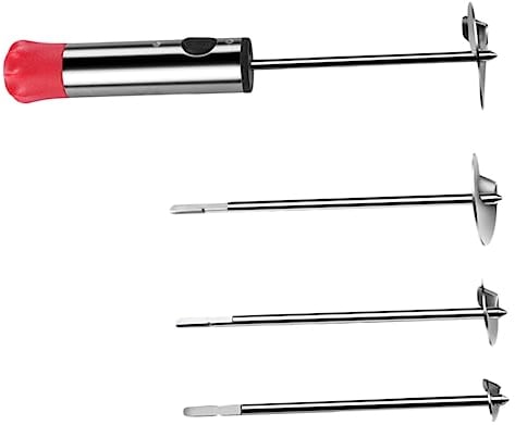 Stainless Steel Vegetable and Fruit Corer Drill Set with Ergonomic Grip for Easy Core Removal - Kitchen Gadget for Home Use (Red)