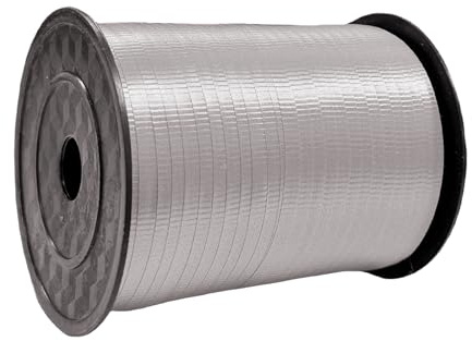 450m Geschenkband Silber 5mm,Kräuselband Geschenkbänder Schleifenband Glitzer Textur Ballonband Ringelband,Dekoband für Weihnachten Neujahr Hochzeit Geburtstag Geschenkverpackung Ballonverschlüsse
