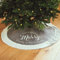 Elegante Weihnachtsbaumdecke mit grauem Fellrand – Durchmesser 98 cm – Stilvolle Merry Little Christmas Beschriftung – Die ideale Basis für Ihre Festliche Dekoration