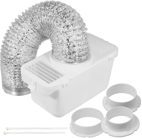 SPARES2GO Vent Hose Aluminium Condenser Kit with 3 x Adapters Compatible with Indesit Tumble Dryer (1.4m)