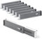 DIMJ 8er Set Schubladentrenner Verstellbar (32.6-56cm) Kunststoff, Kleiderschrank Organizer für Küchenspeicher, Schlafzimmer, Kommode, Hellgrau