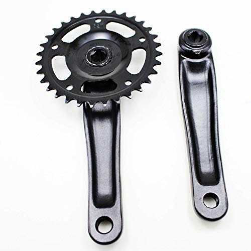 Guarnitura Bici,Guarnitura Perno Quadro MTB Bike Crank Set Single Speed Bike Dente del Piatto Guarnitura MTB della Bicicletta Crankset Sprocket(32T)