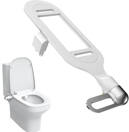 Bidet-Ablaufgarnitur für intelligente Toilette, Toilettensitz für Bidet, mit verstellbarem Wasserausgang, vertikaler Sprühkopf, Doppeldüse mit einstellbarem Druck