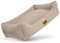 Orthopädisches Hundebett Teddy - Hundekorb waschbar - Ergonomisches Hundesofa mit herausnehmbarem Liegekissen - OEKO® TEX zertifiziert & Made in EU - Für kleine, mittelgroße & große Hunde (Greige, L)