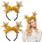 2 Stück Happy New Year Haarreifen, Silvester Deko Haarreif, Party Haarschmuck Zubehör Für Erwachsene Und Kinder, Tiara Decoration (A-Gold)