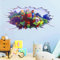 Thingehoy Wandtattoo Kinderzimmer Junge, Anime Wandtattoos Aufkleber Kinder, Wandaufkleber Kinderzimmer, Wandsticker Kinderzimmer Jungen, Wall Stickers Kids Bedroom, Wanddekoration