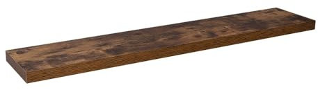 Velano - Bücherregal Wand - Wandregal 118x23.5 cm - Regal Wand - Schweberegal - Hängeregal - Regalbrett - Verbranntes Holz - Küchenregal - Bücherregal Kinder - Deko Wohnzimmer - Gewürzregal Wand