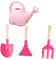 UPKOCH 4pcs Watering Can Plants Shovels Pool Rocket Tree Blower Sprinkler Play Leaf Sand Buckets House Weeder System Mini Garden Watering Can Bamboo Pink
