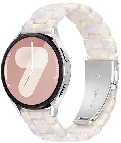 Vamyzji Compatible with Samsung Galaxy Watch 7 6 5 4 40mm 44mm, FE 40mm, 5 Pro, 6 Classic 43 47mm, Light Resin Strap for Samsung Watch 4 Classic Active 2