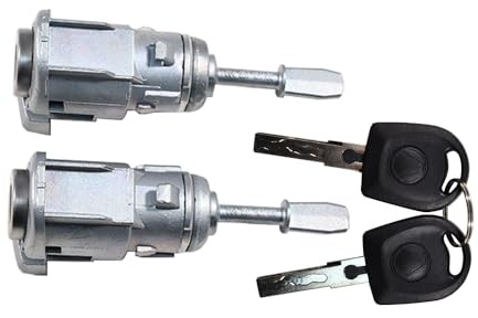 Front Door Lock Barrel Cylinder with 2 Keys Compatible with VW Golf Mk4 Bora Fox Fabi 604837167 604837168 1 Pair Door Security Lock Barrel for Left Right Side