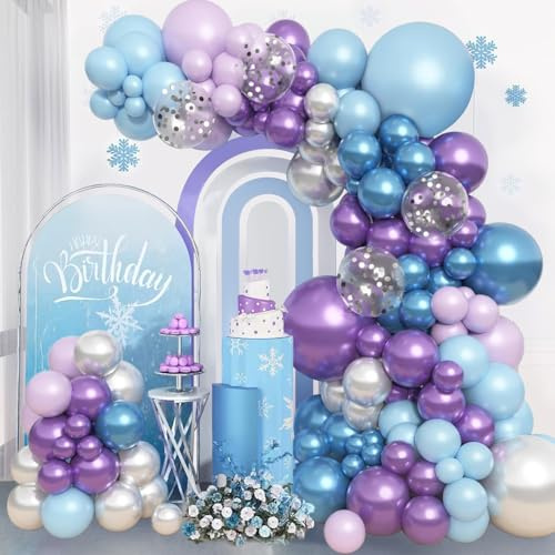 Kit di palloncini blu viola metallizzato