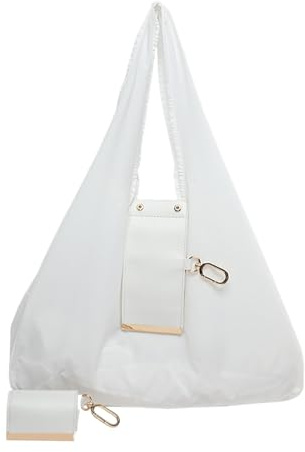 Tragetasche – faltbare Tasche, trendig, leicht, erweiterbar, Schlüsselring-Tragetasche – für Damen, Mädchen, Reisen, Einkaufen, Outdoor, Schule, Büro, Arbeit, Alltag, Picknick, Ausflug