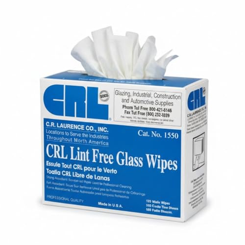 CRL Lint Free Glass Wipes in Pop Up Dispenser Box