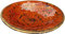 GURU SHOP Runde Mosaikschale, Untersetzer, Dekoschale, Handgearbeitete Keramik & Glas Obst Schale - Design 2, Orange, Größe: Mittel (Ø 37 Cm), Schalen