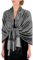 Sakkas 70 X 28 Paisley Self-Design Schal/Wrap/Stola - Schwarz/Weiß