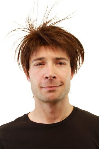 Men's WIG (for Men or Unisex) synthetic mixed brown brunette short youthful young look GFW385-4/33