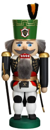 Seiffener Volkskunst Nussknacker Bergmeister, 20 cm hoch, original Erzgebirge SV 11457
