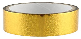 DEKO KLEBEBAND zum Hula Hoop tapen [25mm x 30m, gelb] Glitzer Tape für Hulahoop Reifen