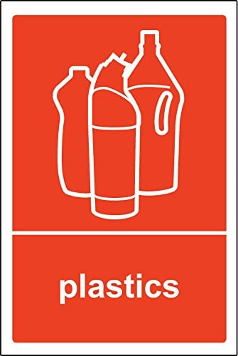 Recycling bin Sticker Plastics - Self Adhesive Label