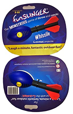 FUN SLINGER Pair of Whissile Rockets - Garden Games, Sand and Beach Games - A Great Outdoor toys in Party Outdoor Games for Kids Family Beach Toy (no rackets included)
