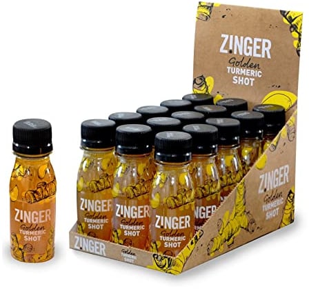 ZINGER - Golden Turmeric Shot Made with Raw Pressed Turmeric Juice for a Gentle zing and Fresh flavour (15 x 70ml)