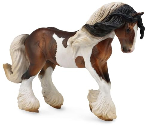CollectA Tinker Stallion Piebald, XL Horse Figure | XL Horse Toy, Collectable Animal Figure & Model, Gift for Kids Age 3+