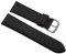 22mm Kalbsleder Uhrenarmband Made in Germany in Schwarz mit silberfarbender Dornschließe MJ-Design-Germany inkl. Myledershop Montageanleitung