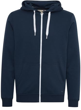 Solid SDOlli Zip-Hood Herren Sweatjacke Kapuzenjacke Hoodie mit Kapuze Kordelzug Reißverschluss Kängurutasche Regular fit, Größe:L, Farbe:Insignia Blue (1991)