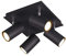 Trio Leuchten Deckenleuchte Marley 802430432, Metall Schwarz matt, Rondel 4-flammig, exkl. 1 x GU10