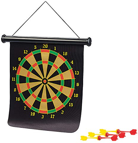 Playtastic Kinderspiele: Magnetisches Dart-Spiel mit Zielscheibe, aufrollbar, mit 6 Pfeilen (Magnetisches Dartspiel Kinder, Kinder-Magnetspiel, Magnestic)
