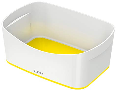 Leitz MyBox Aufbewahrungsschale, perlweiß /gelb, Wasserabweisend, WOW, 52571016 Groß