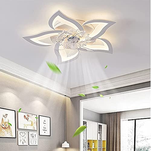 Deckenventilator Mit Beleuchtung Kronleuchter E27-Licht Fernbedienung Leise Ventilator 40W Rattan Bambus Deckenventilatoren Für Holz Fan Kinderzimmer Wohnzimmer Schlafzimmer Küche Deckenleuchte (A)