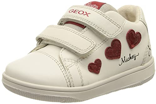 Geox Baby - Mädchen B New Flick Girl Sneakers, Weiß, 25 EU