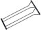 Abcsea 1 Pezzo Nero Porta Bicchiere di Vino, Supporto per Bicchiere di Vino, Porta Bicchiere da Vino Sospeso, Stemware Rack, 50 cm 2 File