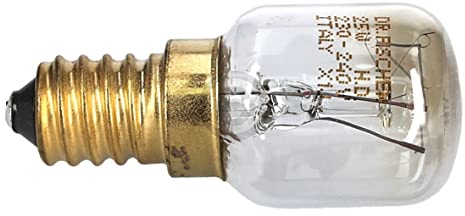 Lámpara E14 25 W compatible con LIEBHERR 6070024 25 mm de diámetro para frigorífico