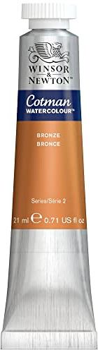 Winsor & Newton 0308058 Cotman Metallic Aquarellfarbe - Bronze - 21 ml Tube, lebendige Studio-Wasserfarbe, hochwertige Pigmente & sehr gute Verarbeitungseigenschaften