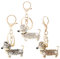 ECSiNG 3 Stück Dackel Hund Anhänger Schlüsselanhänger Glänzend Strass Teckel Schlüsselanhänger Charm Rucksack Ornament Dekorative Accessoires für Frauen Männer