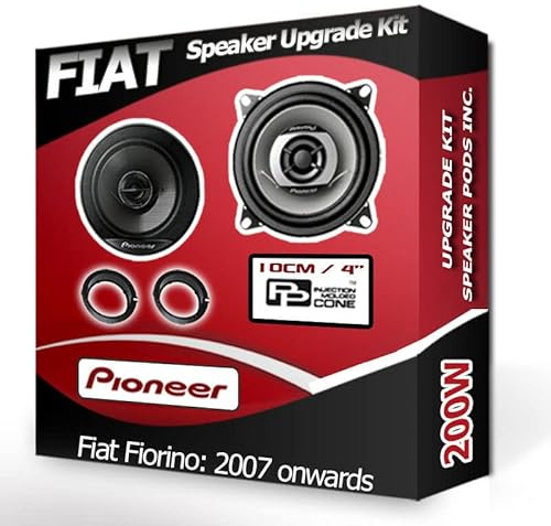 Fiat Fiorino Speaker upgrade Front Door Pioneer car speakers 4 10cm 210W