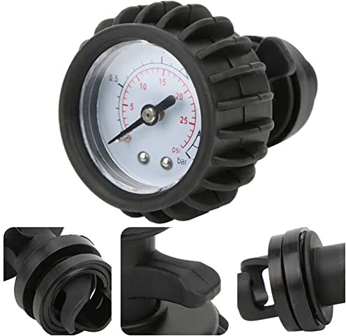 Schlauchboot Luftdruckmesser 30PSI, MoreChioce Schlauchboot Manometer Messung Boot Luftdruckmesser Barometer Ventiladapter Zubehör für Aufblasbare Kajak Surfbrett Kajakpumpe
