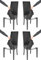 Tommychairs - 4er Set gepolsterte Stühle JAZZ mit herausnehmbarem Bezug für Küche, Struktur aus Buchenholz Anilinfarbe Schwarz und mit herausnehmbarem Bezug aus Stoff in der Farbe Schwarz bezogen